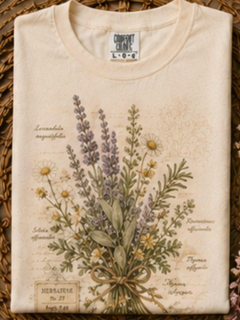 Vintage Apothecary Botanical Tee | Comfort Colors 1717 Ivory - Picture 4 of 4